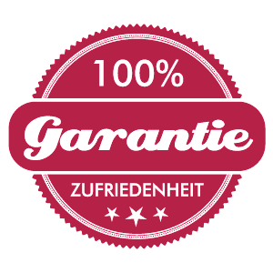 Verkauf steht auch Ihre Zufriedenheit für uns an oberster Stelle 100 Prozent Zufriedenheitsgarantie, rot-weißes Siegel